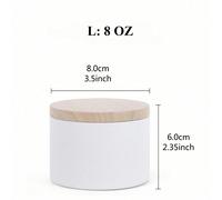 12 pièces Boîtes de bougie de 8/4 oz avec couvercles en métal à grain de bois - Parfait pour la fabrication de bougies DIY, les arts et l'artisanat, le stockage, les cadeaux, la Saint-Valentin, le mar