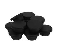 12 Pièces Bouchon de Tube en Silicone Noir, Diamètre Intérieur