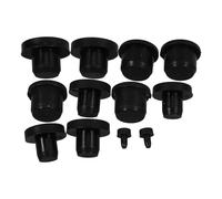 12 Pièces Bouchon en Silicone Noir pour Tube et Bouteille de Sel