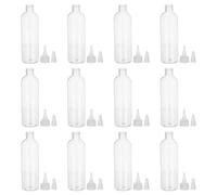 12 Pièces Bouteille à Embout 100ml PET, Flacon Souple à Presser | Bouchon Yorker à Vis, Débit Contrôlé, pour Encre Acrylique, Peinture Artisanale, Voyage