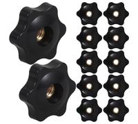 12 Pièces Bouton Étoile Fileté 1/4 Pouce avec Écrou