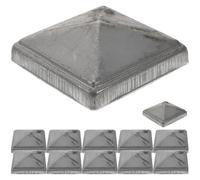 12 Pièces Capuchons de Poteau de Clôture en Fer, Forme Pyramide