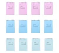 12 Pièces Carnet à Spirale A7 Simple et Créatif, Bloc Notes | Papier Vierge, Anneau Relié, Rechargeable Diy, pour Étudiants, Maison et Voyage, Format Mini Pratique Couleur Aléatoire