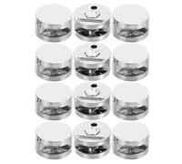 12 Pièces Clips de Fixation pour Miroir Mural en Alliage de Zinc | Support Rond à Serrage, Installation sans Perçage, pour Verre 3 à 5mm, Salle de Bain et Salon