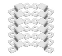 12 Pièces Collier de Serrage Carré 20x10 Mm, Support U | Angle Droit, Finition Argentée, Prise Ferme Anti Torsion, pour Rampes D'escalier et Conduites D'eau