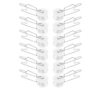 12 Pièces Crochets à Rouleau pour Treillis de Tomates, Corde Rétractable | Structure en PP Blanc, Tension Réglable, Libération du Fil, Favorise L’Exposition Lumineuse sous Serrage ou Dehors