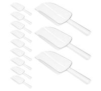 12 Pièces Cuillère Doseuse Transparente en Plastique | Prise Ergonomique, Portions Régulières, Nettoyage Facile, Adaptée aux Pâtisseries, Buffets, Cuisines Domestiques et Services