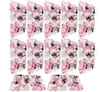12 pièces de fleurs artificielles mur rose panneau de fond de fleurs pour la décoration murale de fleurs