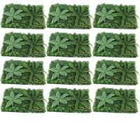 12 pièces de plantes artificielles gazon mur décoration végétale artificielle herbe verte fleur mur mariage