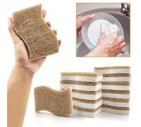 12 pièces d'éponges de cuisine naturelles - éponges à vaisselle en cellulose et fibre de noix de coco compostables - pack de 12 Paquet de 6 pièces,paquet de 12 pièces,Pack de 2 pièces,ensemble de 4 pi