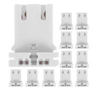 12 Pièces Douille de Lampe à Tube Fluorescent U T8 T12 Blanc PC | Support à Enficher, Conversion pour Tubes LED, Fixation Ferme, Usage Plafond et Éclairage Scolaire