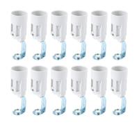 12 Pièces Douille de Lampe E14 Blanche Résistante à Chaleur | Plastique, Alliage de Zinc et Cuivre, Installation Simple, Conductivité Élevée, Pièces de Réparation
