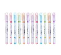 12 Pièces Ensemble de Surligneurs à Bille Colorés, Pointe Fine | Trait Fluide et Précis, Lignes Nettes pour Planners, Scrapbooking, Cartes D’index, Pages Calendrier