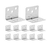 12 Pièces Équerre D’angle en Acier Inoxydable 90 Degrés | Support en L, Fixation Métallique, Connexion Sûre, Limite les Mouvements, pour Meubles et Rangements