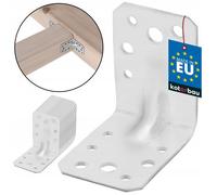 12 Pièces Équerre De Fixation - Acier Galvanisé - 65 x 65 x 45 mm - Argent - Renfort D'Angle Métal - 90 Degrés KOTARBAU