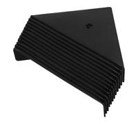 12 Pièces Équerre Triangulaire Noire en Acier Laminé à Froid | Fixation à Angle Droit, Résistance au Desserrage, Renforcée, Usage Maison et Commerce