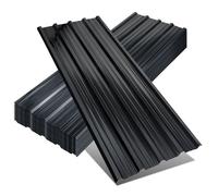 12 pièces Feuille de toiture Tôle d'acier Profils trapézoïdaux Draps Galvanisé Feuille trapézoïdale, tôle profilée Métal 7 m²