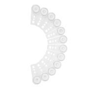 12 Pièces Glisseurs pour Rail Rideau en Plastique Blanc | Compatibilité, Coulissement Fluide, Capacité de Charge Élevée, Accessoires pour Rails de Glissement Modernes