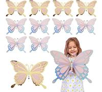 12 Pièces Grand Décorations Papillon 3D, Décoration Murale Papillon 3D avec 50 Pièces Autocollants Perles pour Anniversaire, Baby Shower, Mariage