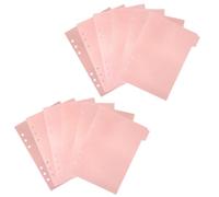 12 Pièces Intercalaires Perforés pour Classeur A5 PP Rose | Feuilles Mobiles, Repérage Rapide et Séparation Nette, pour Rapports et Agendas, Style Créatif