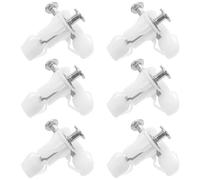 12 Pièces Kit de Boulons pour Lunette Wc en Nylon Métal, Blanc | Visserie de Remplacement, Rondelles 14mm et Joint Inclus, Résistance à L'eau, Entretien Facile