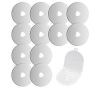 12 Pièces Lames de Rechange pour Cutter Rotatif, 28mm Lame Rotatives, pour le Quilting, le Papier, le Tissu, le Scrapbooking, la Couture, la Découpe de Tissu