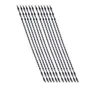 12 Pièces Lames de Scie à Chantourner U Mini Spirale Acier 4 1 8 | Acier 45, Noir, Coupes Courbes Fluides, Encrassement Réduit, pour Bois Acrylique, Modélisme et Bijouterie