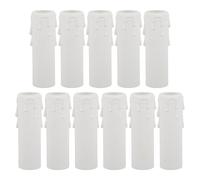 12 Pièces Manchon Anti-goutte pour Bougies de Lustre, Pvc Blanc | Ampoules de Lustre, Installation Facile, Usage Domestique et Café, Accessoire Utile, Finition Blanche