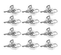 12 Pièces Mini Cadenas de Cœur Antirouille pour Valise et Armoire | Fer Argenté, Deux Clés Assorties, Protège Vos Objets, Format Compact, Facile à Transporter