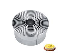 12 PièCes Mini Emporte-PièCe Rond Cannelé Ensemble Emporte-PièCes En Acier Inoxydable Cercle Emporte-PièCes Anneau Scone Cutter Pour PâTisserie Beignet muffins, scones, beignets,Fondant, Biscuit