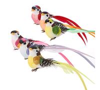 12 Pièces Mini Oiseau en Plumes Artificielles en Mousse, Oiseaux en Plumes Artificielles Mini Oiseaux sur Clip Ornements Oiseaux Miniatures pour L'artisanat pour la Décoration