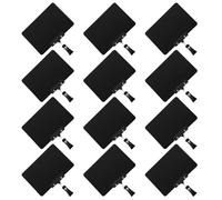 12 Pièces Mini Tableau Noir Effaçable des Prix en Plastique | Surface Lisse, Bord Renforcé, Noir, Usage Supermarché et Chaînes, Insertion Répétée, Stable en Rayon
