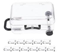 12 Pièces Mini Valise Boîte à Dragées Réutilisable en Ps Noir | Format Portable, Style Valise, pour Bonbons et Chocolats, Décoration de Fête et Voyage