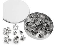 12 pièces moules à biscuits en forme de fleur en acier inoxydable 304 petit coupe-biscuits outil de décoration de gâteau pour fournitures de cuisson à domicile trancheuses à biscuits pour la cuisson