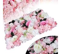 12 pièces mur de fleurs artificielles ensemble 40*60cm colonne de fleurs de soie mur de fleurs artificielles mur de roses tapis pour pelouse bricolage anniversaire de mariage en plein air fête de fin 