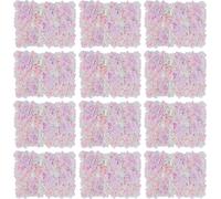 12 pièces mur de fleurs artificielles roses mur de fleurs en soie plaque murale pour la fête de mariage décoration DIY 40*60cm