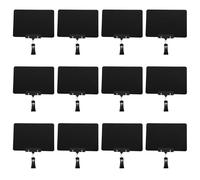 12 Pièces Panneau de Prix avec Pinces, Petit Tableau Noir | Effaçable, Bord Renforcé, Surface Lisse et Format Stable, pour Supermarché et Caisse