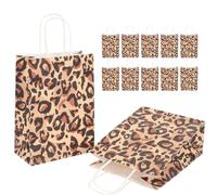 12 Pièces Paquet à Motif Animal, Pochette de Fête | Format Compact pour Petits Présents, Soufflet Debout, Usage Marchés et Comptoirs de Faveur