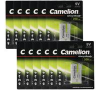 12 pièces paquet de valeur 9V, HR6F22 NiMH avec 200mAh, toujours prêt avec une faible autodécharge, prêt à l'emploi, idéal pour les détecteurs de fumée, les lampes de poche, les instruments de mesure,
