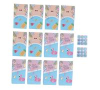 12 Pièces Paquet D'emballage Animaux Sachet de Bonbons en Papier | Sachets D'emballage en Papier, 2 Feuilles de Stickers, Format Pochette