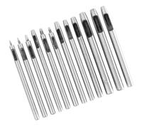12 Pièces Perforatrice à Courroie en Acier Allié Poinçons Ronds | Ensemble de Poinçons Creux, Tailles Variées, Effets Esthétiques, Usage Simple pour Cuir et Outils