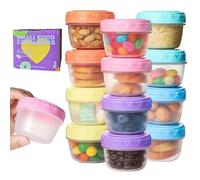 12 Pièces Petite Boite Plastique Alimentaire, Petits Pot de Conservation 50ml, Mini Récipients Hermétiques avec Couvercle Hermétique Réutilisable, Pot Plastique avec Couvercle Hermétique Réutilisable