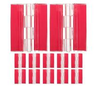12 Pièces Petite Charnière de Piano Continue Acrylique 45mm | Profil Ultrafin Rouge, Design Invisible et Discret, pour Petites Portes, Meubles et Boîtes Pliantes