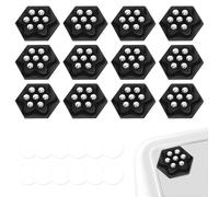 12 Pièces Petite Roulettes pour Meubles, Spetites Roulettes Adhésives, Roulettes en Silencieuses, Roulettes Pivotantes à 360 Degrés Roulettes à Billes, Mini Roulettes pour Tables de Nuit et Poubelles