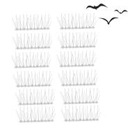 12 Pièces Pics Anti Pigeons, Pique Anti Pigeon Balcon, Pointes Anti-Oiseaux en Acier Inoxydable, Convient pour les Toits,Cheminées,Clôtures,Boîtes aux Lettres,Balcons,Granges et Terrasses(25cm)