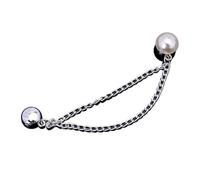 12 pièces pince à vêtements magnétique en métal pantalon jambe boucle chaîne boutons écharpe jambes manchette fixation aimant broche pour pantalon, manche(Color4)
