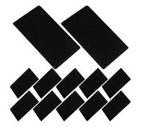 12 Pièces Plaque Signalétique Vierge en Aluminium à Graver(Noir | Alliage Anodisé, Surface Lisse, Coins Arrondis, Résistante à Rouille, pour Porte, Mur, Boîte aux Lettres ou Commerce