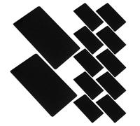 12 Pièces Plaque Signalétique Vierge en Aluminium à Graver(Noir | Surface Lisse Anodisée, Angles Arrondis, Résistance Antirouille, Impression Précise, Gravure Nette, Fixation Murale Adhésive