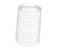 12 Pièces Plateau pour Plantes Plateau Rond Soucoupe Pot de Fleurs Collecteur d'eau en Polypropylène Adapté pour Étagères Bureau Cuisine Salon, Blanc