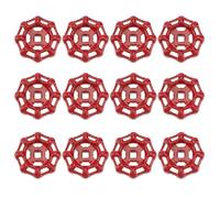 12 Pièces Poignée D’arrêt pour Vanne D’eau en Fonte Rouge à Fond | Raccord pour Tube D’eau, Finition Rouge, Ouverture et Fermeture Faciles, Flux, Surface de Scellement Moins Usée